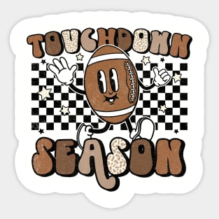 Retro football touchdown Sticker